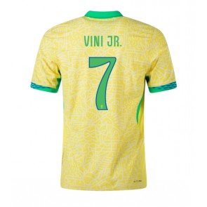 Brasilien Vinicius Junior #7 Hjemmebanetrøje Copa America 2024 Kort ærmer